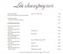 Menu La Petite Maison de Cucuron - Les champagnes