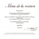 Menu La Petite Maison de Cucuron - Le menu de la maison
