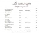 Menu La Petite Maison de Cucuron - Les vins rouges petits fruits rouges et noirs suite 1