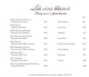 Menu La Petite Maison de Cucuron - Les vins blancs aux fruits jaunes et fleurs blanches suite
