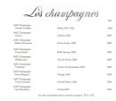Menu La Petite Maison de Cucuron - Les champagnes suite 2