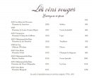 Menu La Petite Maison de Cucuron - Les vins rouges Garrigues et épices suite