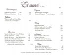 Menu La Petite Maison de Cucuron - Le bas Armagnac,cognac...