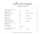 Menu La Petite Maison de Cucuron - Les vins rouges Garrigues et épices