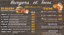 Menu O'Régal - Les burgers et tacos