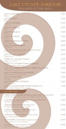 Menu l'hermine - Les galettes de sarrasin