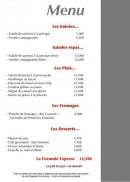Carte et menu de Le Bistrot d'Althen à Althen des Paluds — Entrées, plats, desserts,....