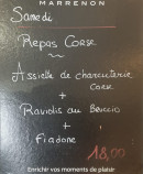 Menu Café Le Casino - Le repas corse