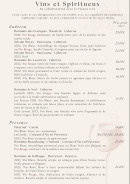 Menu Bistro Launa - Les vins et spiritueux