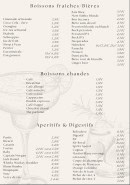 Menu Bistro Launa - Les apéritifs, boissons chaudes et boissons fraiches, ...
