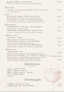Menu Bistro Launa - Les spiritueux suite et champagnes
