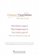 Menu Côteaux et  Fourchettes - Carte des vins