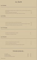 Carte et menu de Campagne,Vignes et Gourmandises à Sainte Cecile les Vignes — Entrées, suites, fromage...
