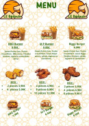 Menu Le bedouin - Bbq burger, biggy burger et box,...