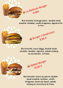 Menu Le bedouin - Les burgers