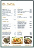 Carte et menu de Bol d'Asie à Morieres les Avignons — La carte