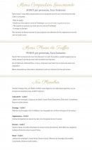 Menu Hostellerie du Val de Sault - menus, planches
