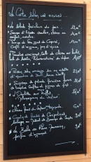 Menu La terrasse du chalet reynard - La carte