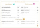 Menu Le Grillon - Desserts 