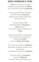 Carte et menu de Le Domaine de Capelongue à Bonnieux — Le menu hommage à Yvon