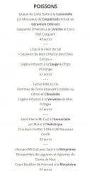Carte et menu de Le Domaine de Capelongue à Bonnieux — Les poissons
