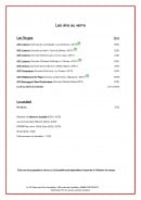 Menu Le 17 Coustellet - Les vins au verre suite