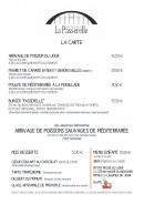 Menu La Passerelle - Les carte, desserts, ...