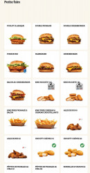 Menu Burger King - Les petites faims