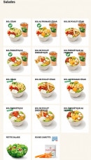 Menu Burger King - Les salades