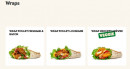 Menu Burger King - Les wraps