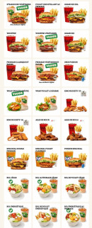 Menu Burger King - Les menus suite