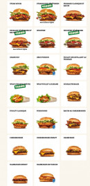 Menu Burger King - Les hamburgers suite