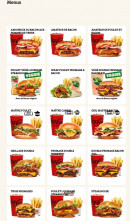 Menu Burger King - Les menus