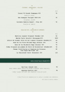 Menu Angani - Les eaux, cocktails digestifs, ...