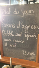 Carte et menu de Brasserie de L'Hôtel de Ville à Les Sables d'Olonne — Exemple de menu