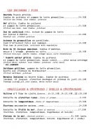 Menu Brasserie le vintage - Les poissons, crustacés et coquillages