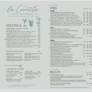 Menu La Comète - Les cocktails, vins et bulles