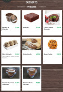 Menu Pizza West - Les desserts