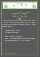 Menu S.Viet - La formule speed