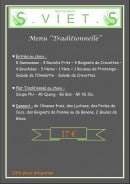 Menu S.Viet - Le menu traditionnelle