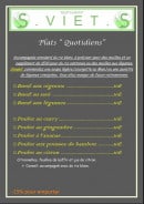 Menu S.Viet - Les plats quotidiens