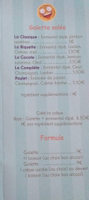 Carte et menu de La Folie Des Crêpes à Saint Pierre du Chemin — Les galettes et formules