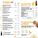 Carte et menu de Le Caprice à Saint Jean de Monts — Vins, softs...