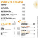Carte et menu de Le Caprice à Saint Jean de Monts — Boissons chaudes, digestifs