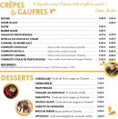 Carte et menu de Le Caprice à Saint Jean de Monts — Gaufres, desserts