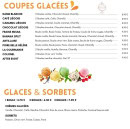 Carte et menu de Le Caprice à Saint Jean de Monts — Coupes glacées, sorbets