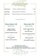 Carte et menu de La Glycine à Fontenay le Comte — Planches apéros + Menus enfants