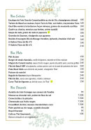 Carte et menu de La Glycine à Fontenay le Comte — La carte