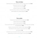 Carte et menu de La Houle à Saint Hilaire de Riez — Les entrées et plats
