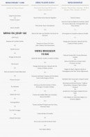 Menu Hôtel de la Mer - Les menus
